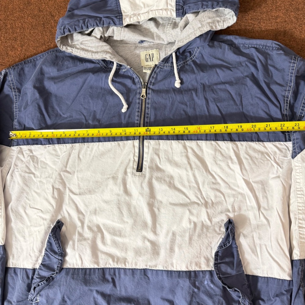 Vintage GAP Coastal Navigational 96 Anorak Jacket XL Blue RARE Colorblock Cotton - Picture 2 of 11